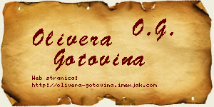 Olivera Gotovina vizit kartica